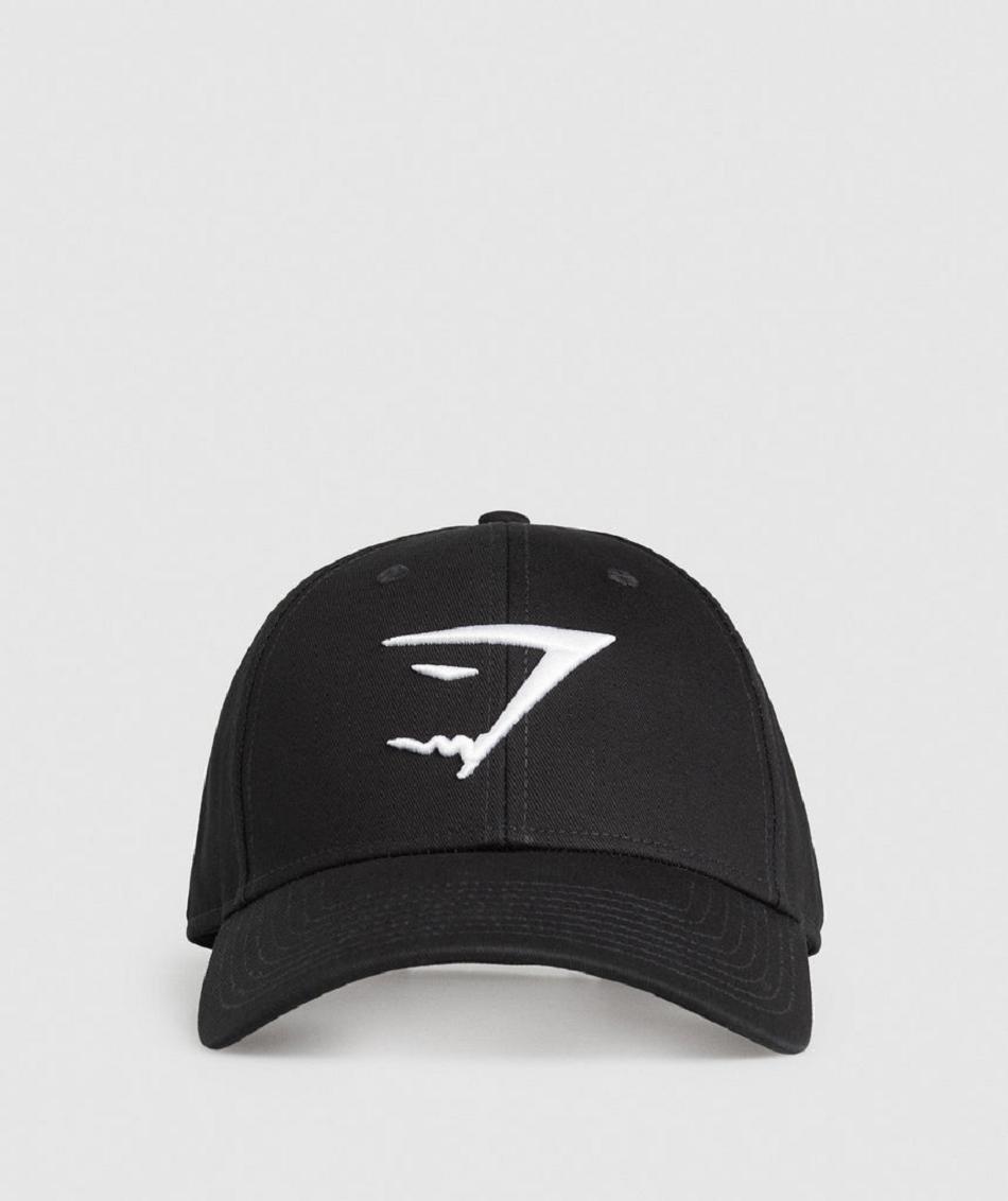 Czapki Damskie Gymshark Sharkhead Cap Czarne | PL 2072YXF